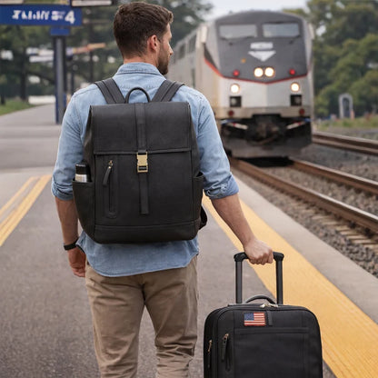 Zion Full Grain Leather Backpack for Laptop, Work & Travel