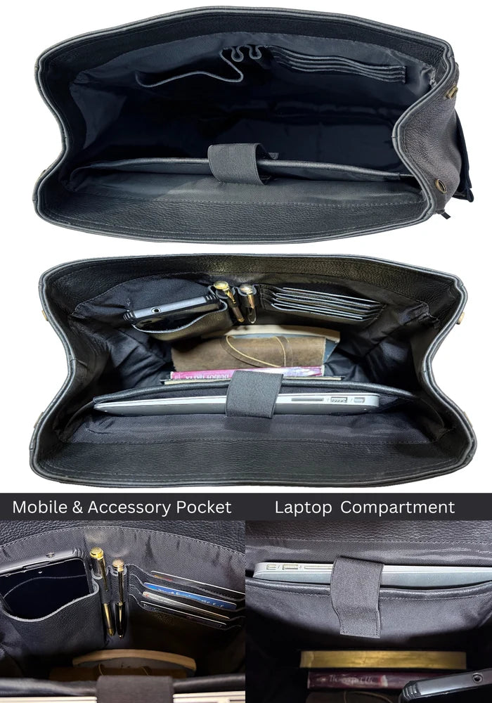 Zion Full Grain Leather Backpack for Laptop, Work & Travel
